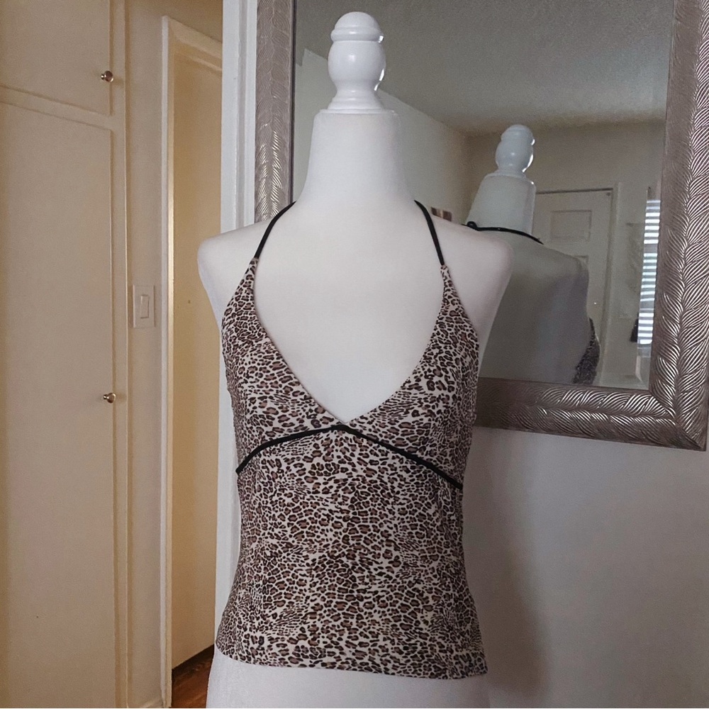 ❌SOLD❌ Y2K Style Halter Top Cheetah Print